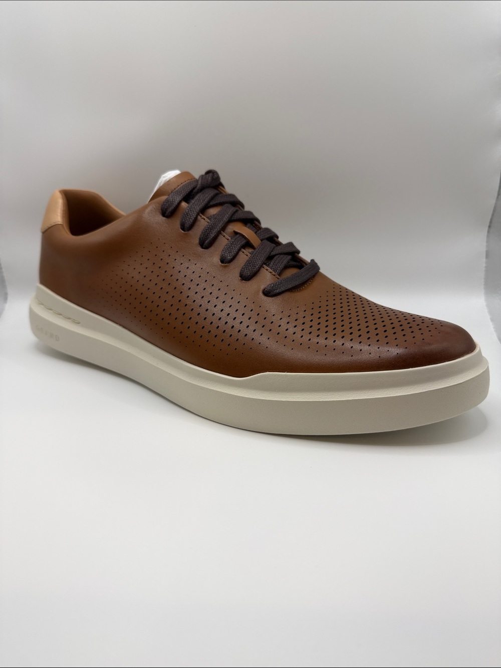 “New” Cole Haan Men's Grandpro Rally Laser Cut Sneaker, British Tan/Ivory, 10.5